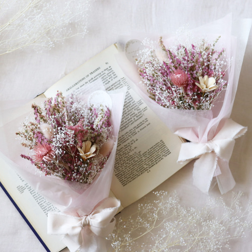 ドライフラワー　ブーケ　ミニブーケ　ピンク ピンクのブーケ ミニブーケ スターチス 誕生日プレゼント 花束