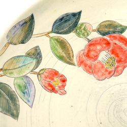 ＜一点もの＞盛り皿・紅白椿 6枚目の画像