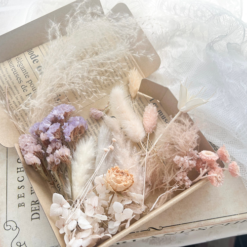 花材セット♥くすみピンク＊ドライフラワーセット＊花材詰め合わせ