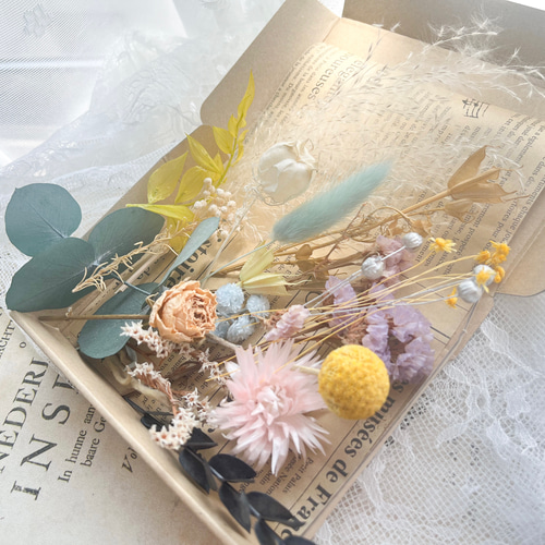 花材セット♥ナチュラルカラー＊ドライフラワーセット＊花材詰め合わせ 
