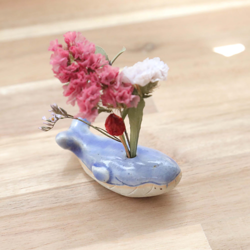 おしゃれな✨クジラの置物花器インテリア陶器