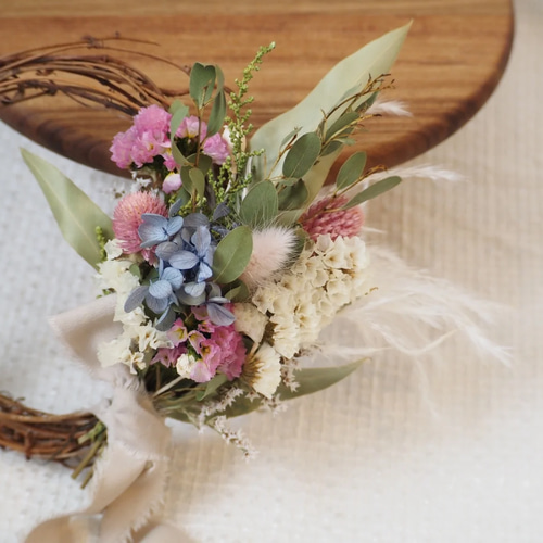 スワッグリース】ドライフラワーリース23㎝ ドライフラワー colore  