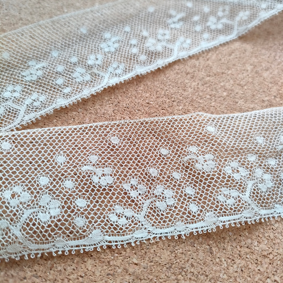 4cm×80cm】お花模様のアンティークヴァランシエンヌレース レース 水星