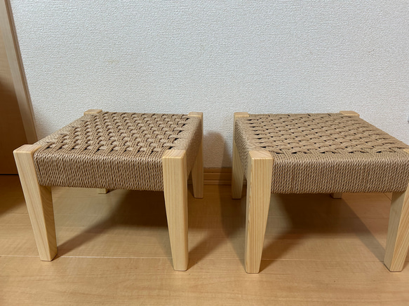 キッズスツール　ペーパーコード　1脚 2枚目の画像