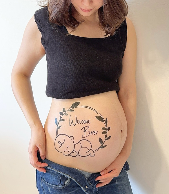 マタニティフォトシール ベリーペイント ボディペイント タトゥー