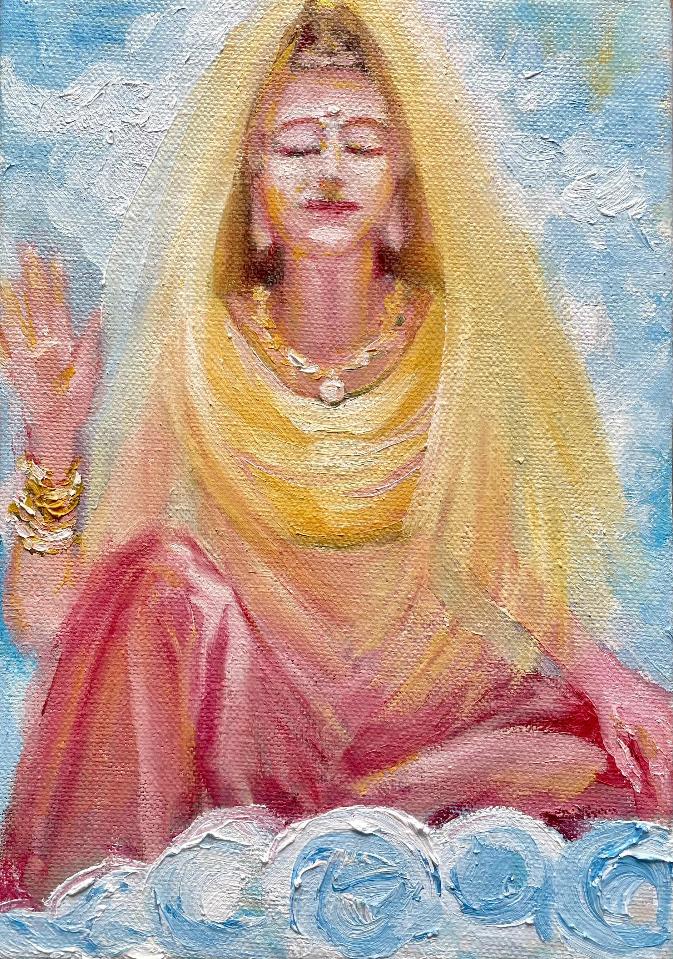 油油絵 油彩 油彩画 絵 絵画【桃色吐息】 Ω 絵画