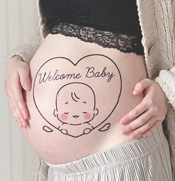 マタニティフォトシール ベリーペイント ボディペイント タトゥー