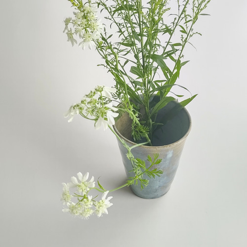 灰釉花入001 一輪挿し・花瓶・花器 うつわの行方のきやこ 通販