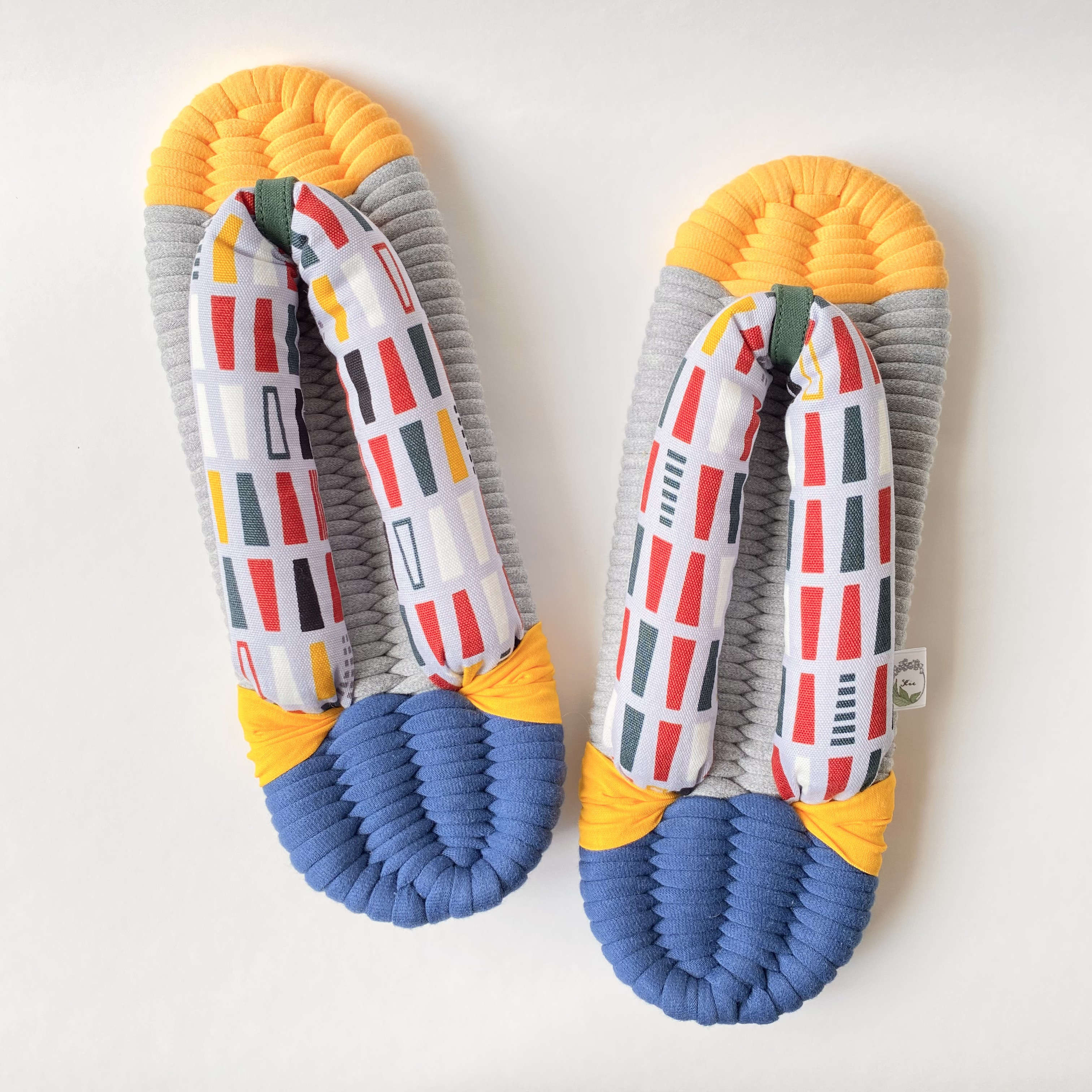 布ぞうり men's 26.5cm アメカジ カジュアル 大人かっこいい イエロー ネイビー メンズ