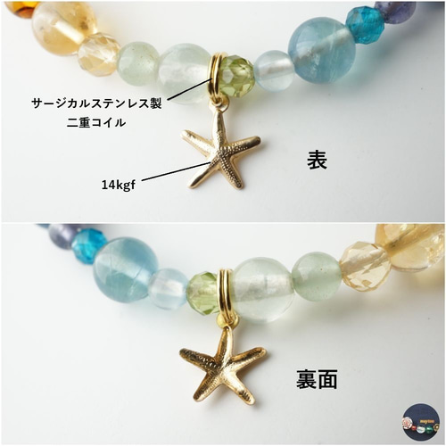 【専用です】14kgf♦︎チャーム✳︎ブレスレット 14kgfチャーム入り☆7色天然石のお守りマクラメブレスレット