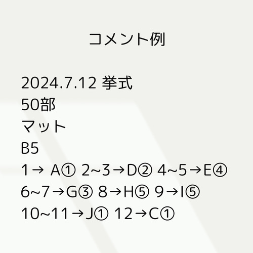 デザイン選べる12P プロフィールブック 席次表・席札・メニュー