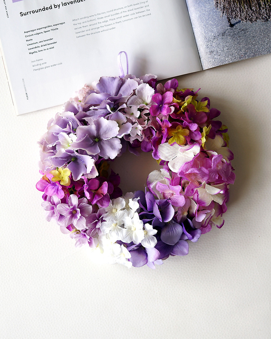 紫陽花リース 紫陽花リース(purplelavender) リース HANANEKO 通販 17769746｜Creema