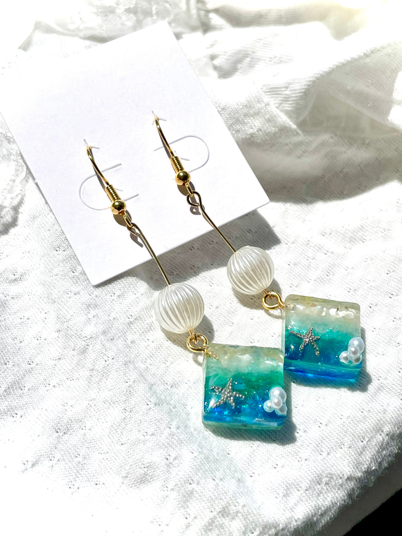 オフシーズンのため値下げ❣️半額以下】夏色アクセサリー／ピアス