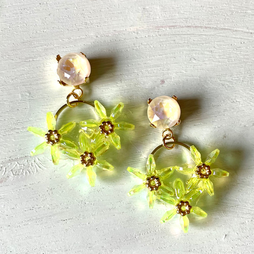 南の島の花たち ピアス イヤリング バイカラー4色 ピアス（スタッド 