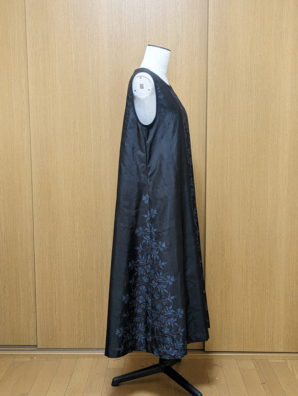 SOLD　着物リメイク　ワンピース　大島紬　M〜L 