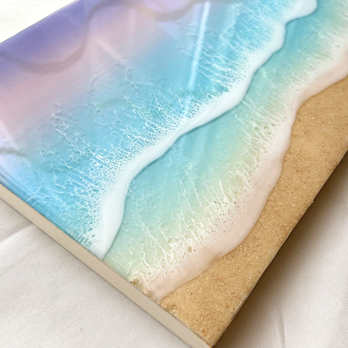 ハチクロ　朝日　海アート　波アート　オーシャンレジン　アートパネル　癒し ハチクロ様専用 朝日 海アート 波アート オーシャンレジン