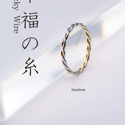 New「幸福の糸」Lucky Wire　チタンリング  細指輪 titaniumRing　軽く腐食しない 3枚目の画像