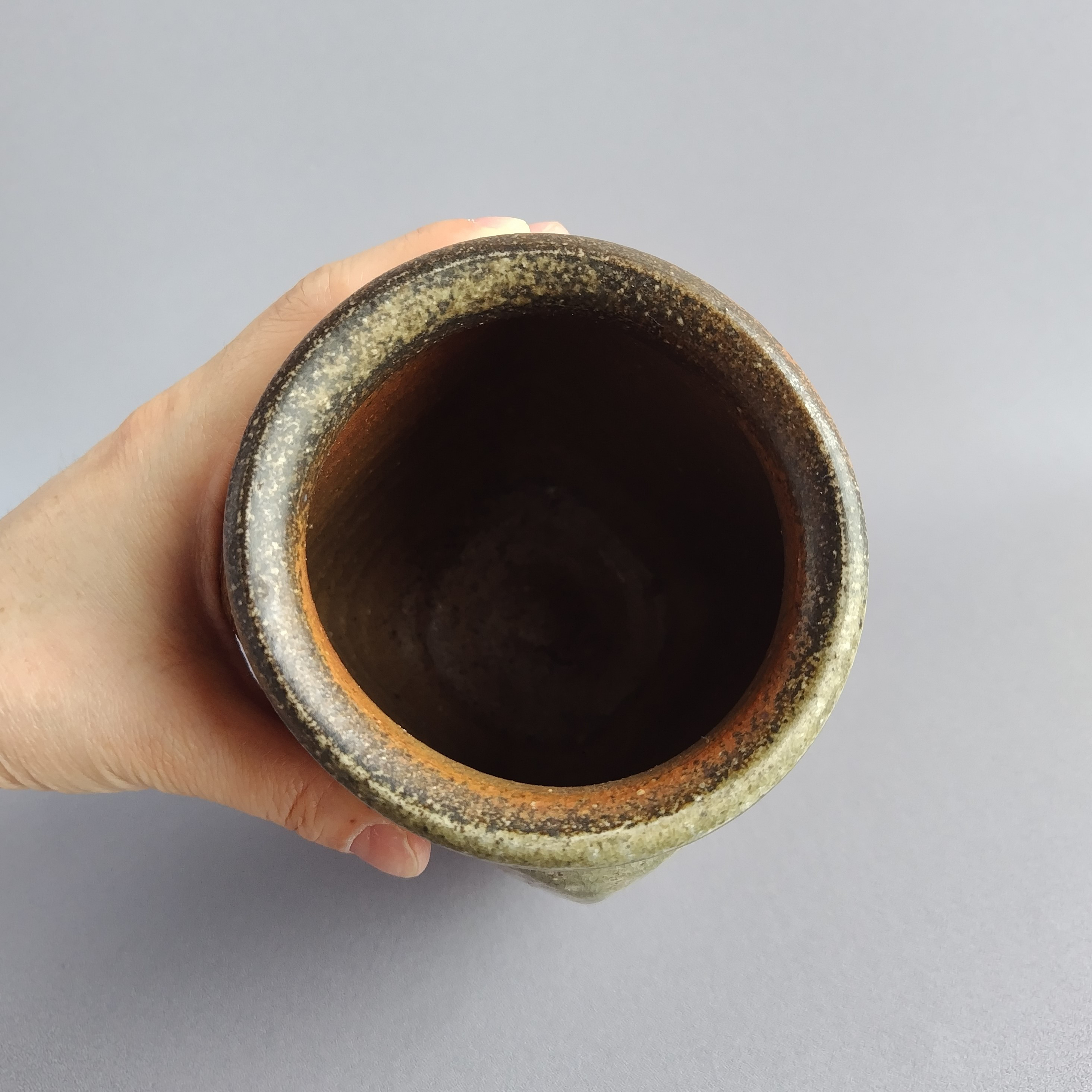 花入れ　焼締め　薪窯　【商品番号：00508】