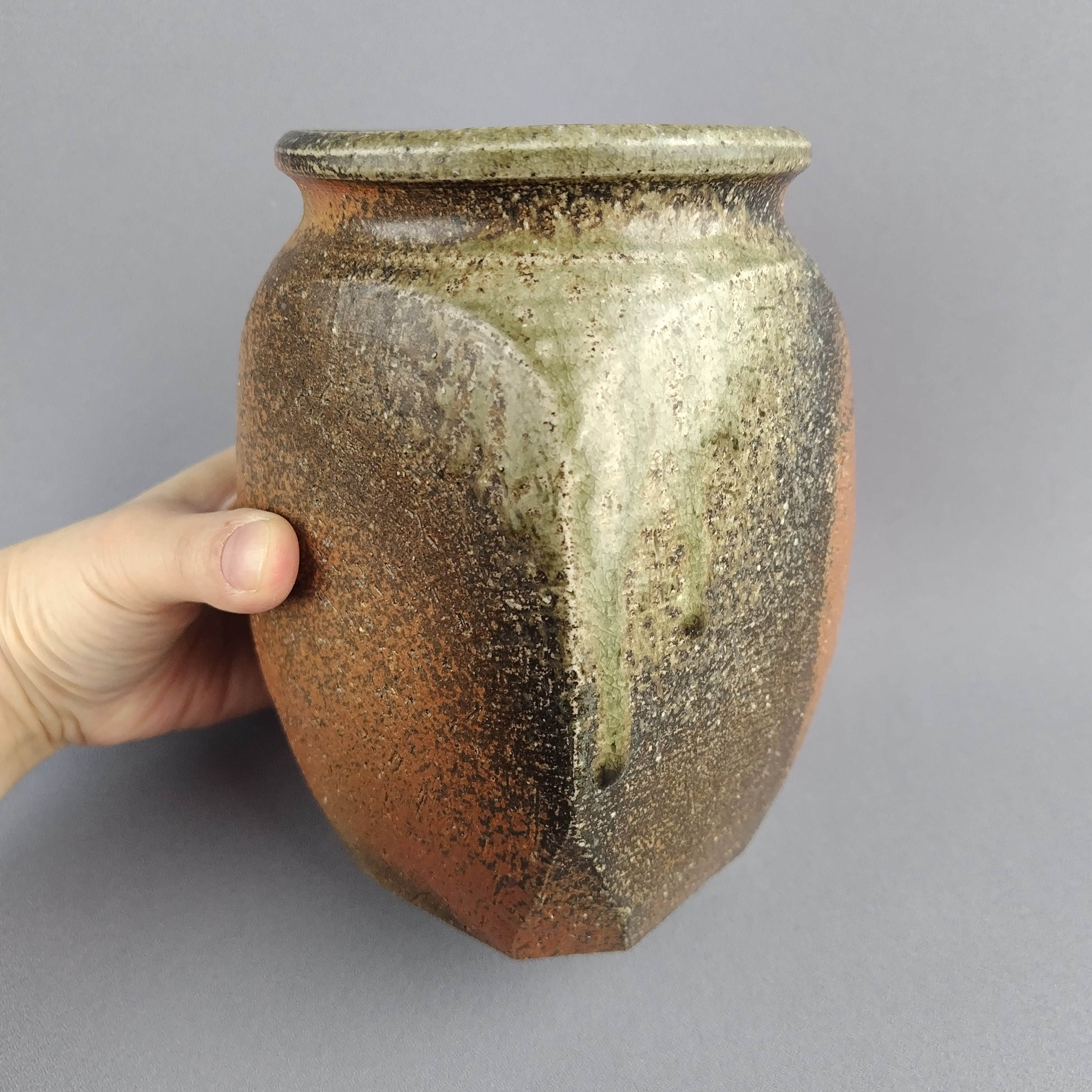 花入れ　焼締め　薪窯　【商品番号：00508】