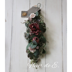 ドライフラワー スワッグ ガーランド ミモザ ライム ナチュラル カントリー ミモザのナチュラルガーランド*ドライフラワーギフト