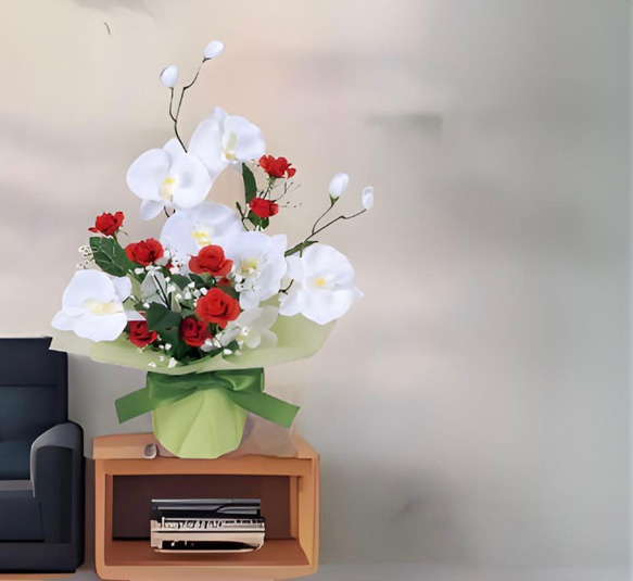 光触媒　人工観葉植物　フェイクグリーン　ブライトコチョウラン 2枚目の画像