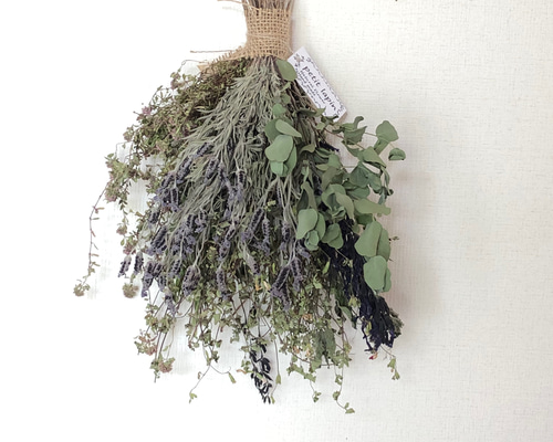 ラベンダー ユーカリ ハーブ 香りのスワッグ 32cm ＊ ローズマリー