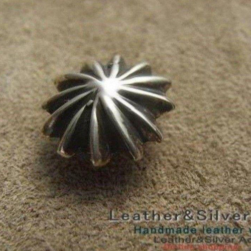 13㎜ シルバーアポロコンチョ シルバー925 レザークラフト、金具