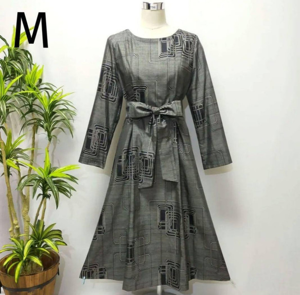 着物リメイクワンピース 2 WAY Aライン 大人かわいい フレアー  