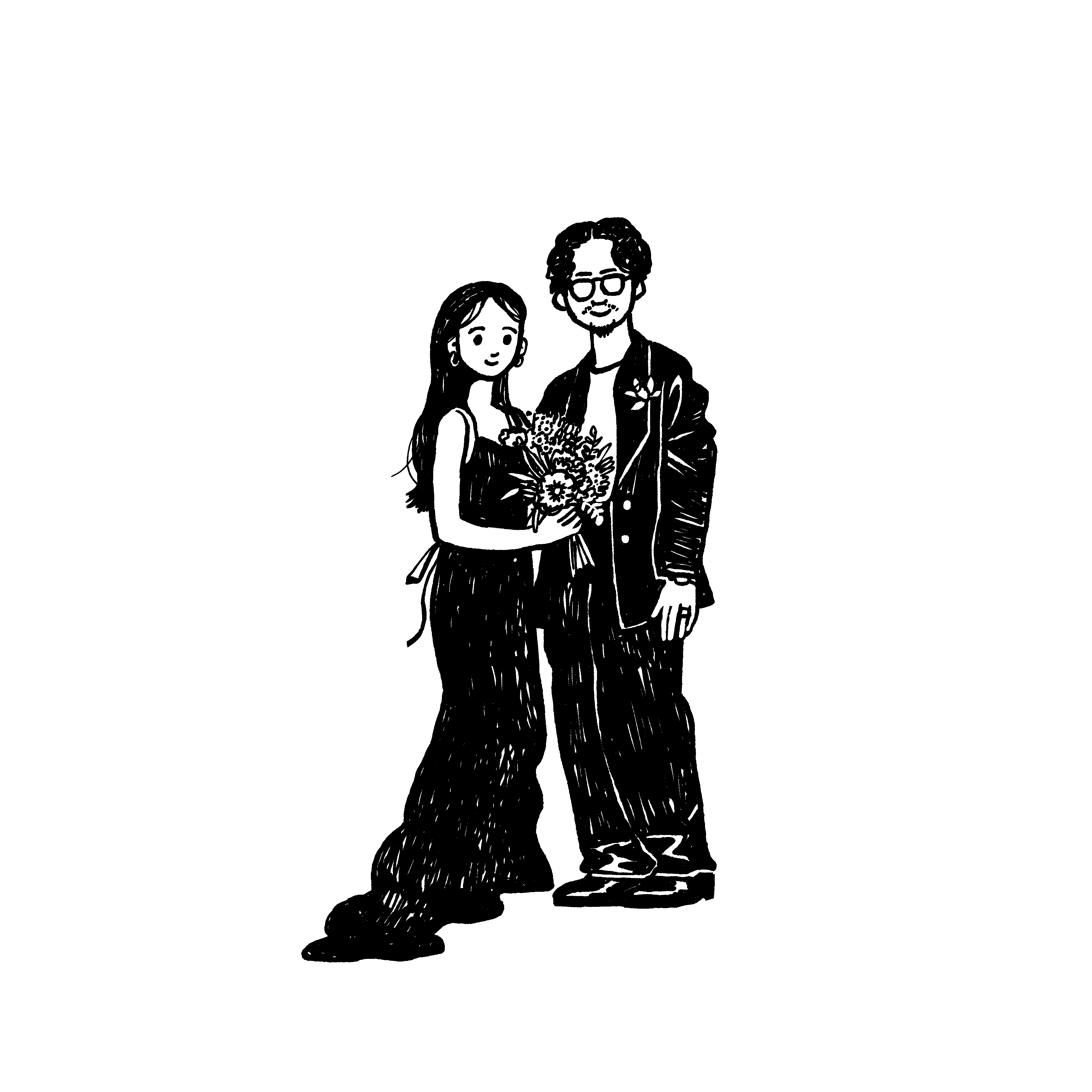 ウェディング似顔絵イラスト