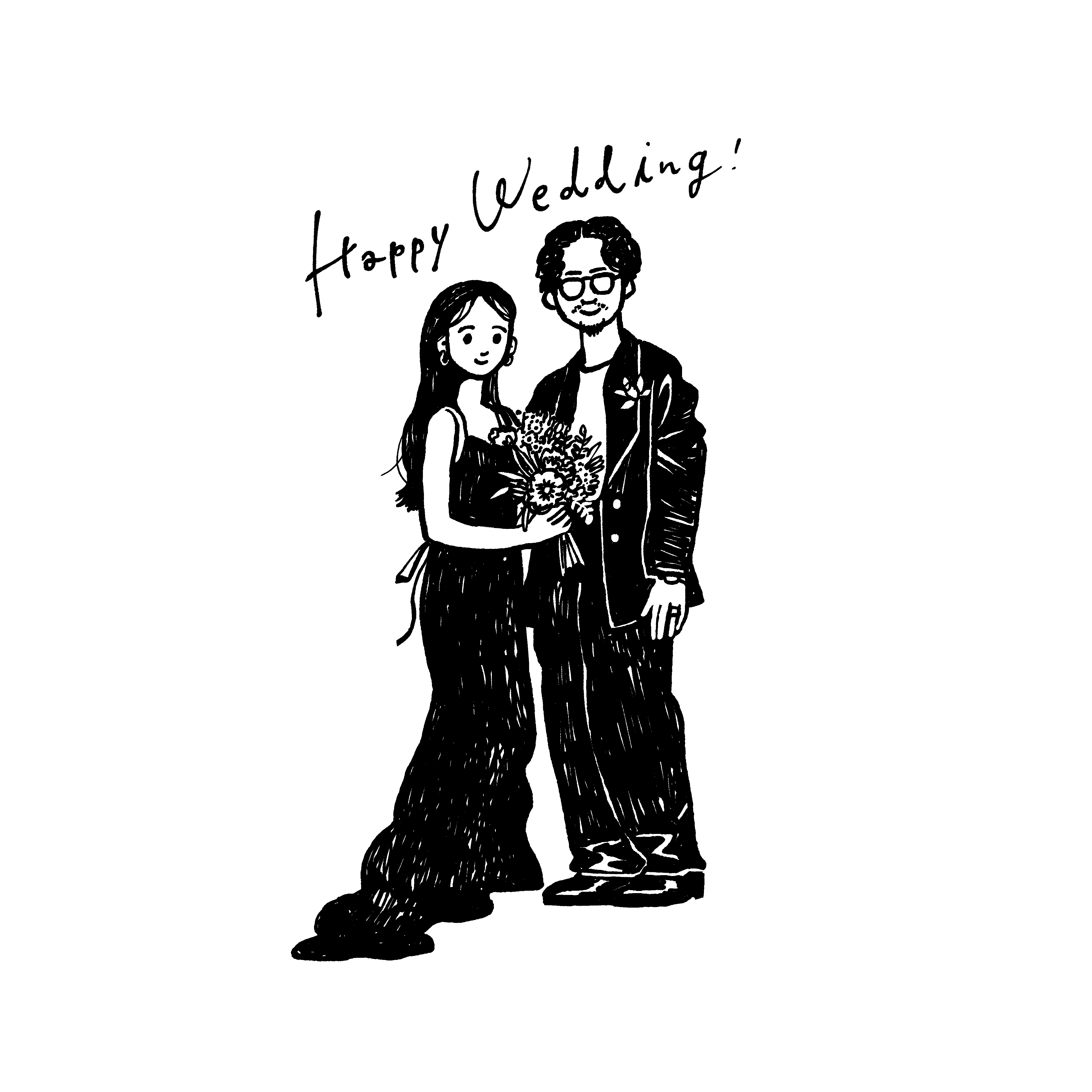 ウェディング似顔絵イラスト