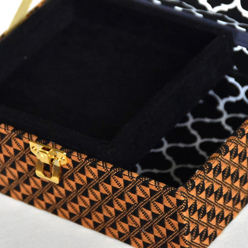 カルトナージュ】カレン族の布で作るジュエリーボックス 無印良品