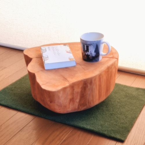 いい香り 東濃ひのきコーヒーテーブル・ステイン塗装・根元