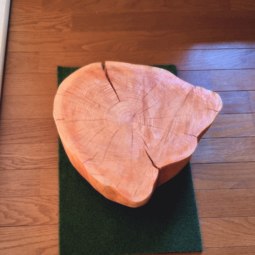 いい香り 東濃ひのきコーヒーテーブル・ステイン塗装・根元  