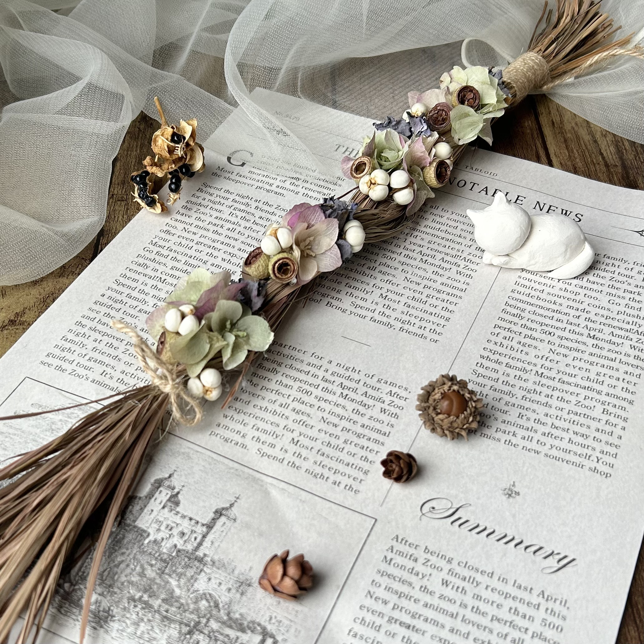 moca　ドライフラワー　ガーランド moca　ドライフラワー　ガーランド