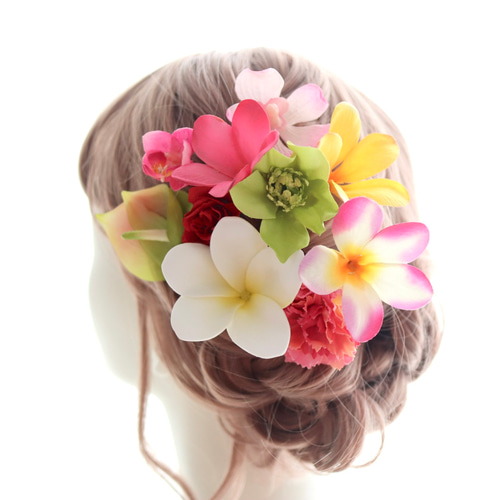 プルメリア　ウェディングブーケリゾートブーケ　ブートニア付き 楽天市場】ウェディングブーケ 人気のブループルメリアブーケ