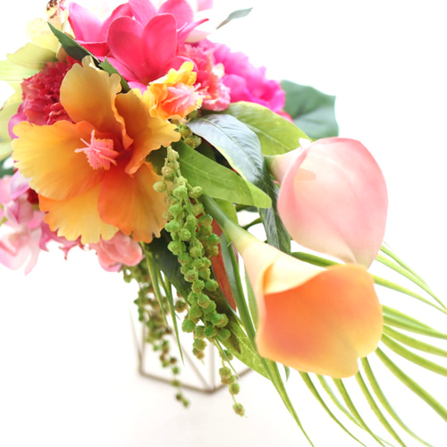 プルメリア　ウェディングブーケリゾートブーケ　ブートニア付き 楽天市場】ウェディングブーケ 人気のブループルメリアブーケ