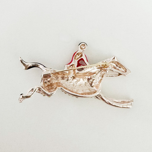 no2153/乗馬/馬/ホース/パールビジューブローチ ブローチ espoir 通販