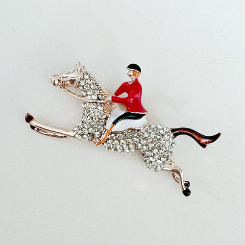 no2153/乗馬/馬/ホース/パールビジューブローチ ブローチ espoir 通販