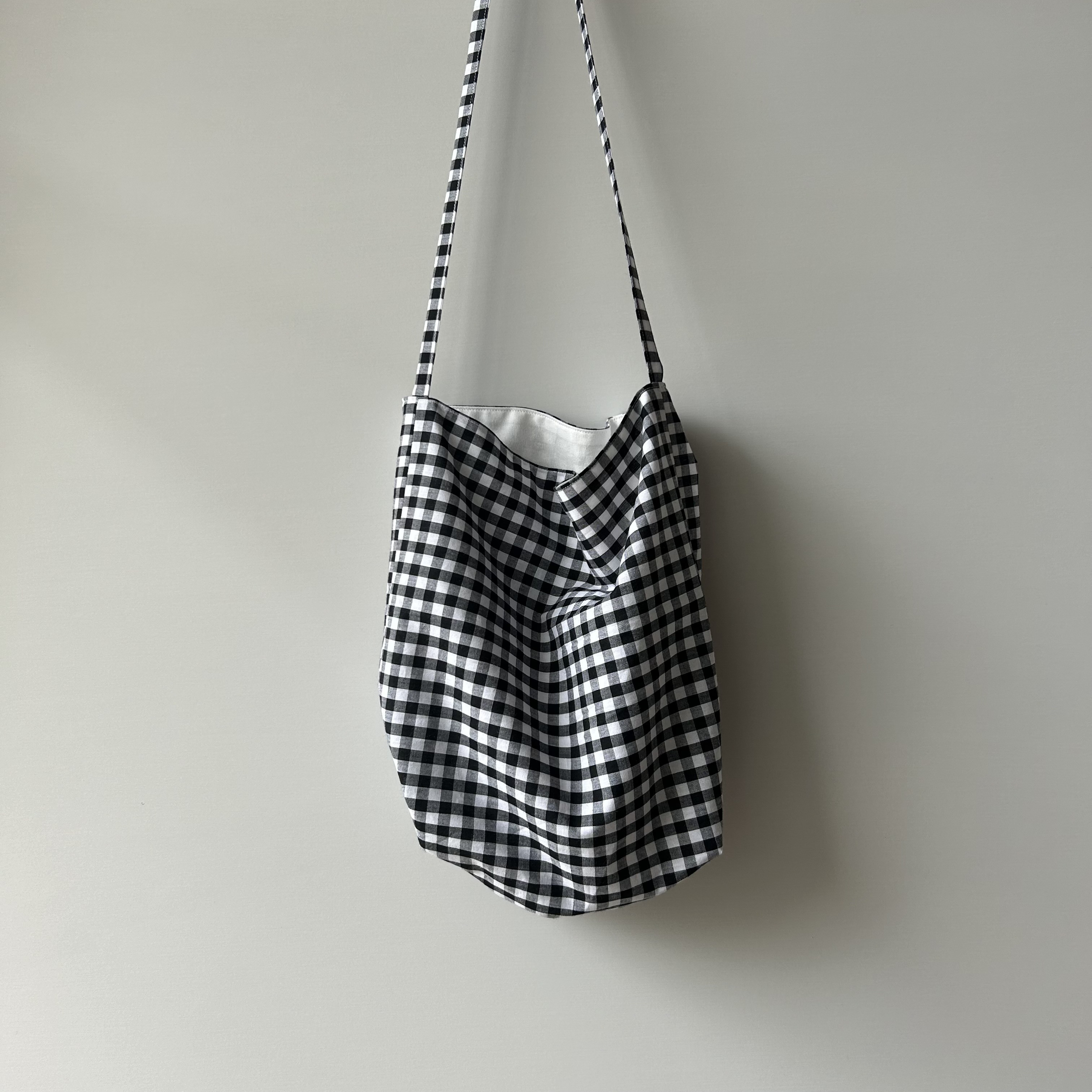 COUDRE/クードル ギンガムチェックロングショルダートート 金子