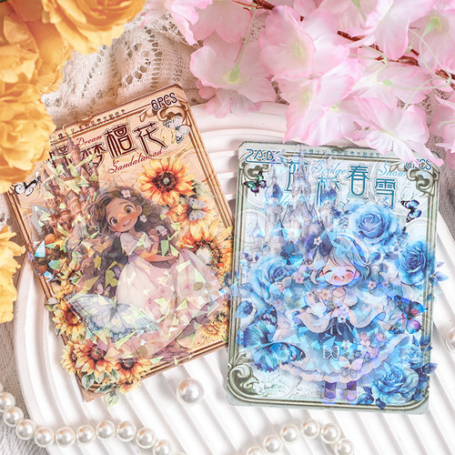 358コラージュ シール 素材 コレクション 海外 6種セット シール