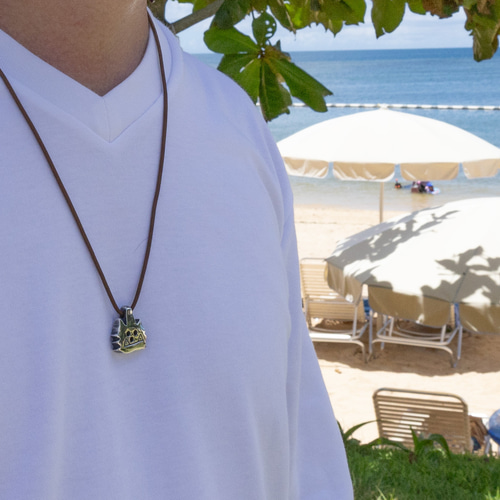 シーサーチャーム】シルバー／22mm×22mm×5mm／Silver925・沖縄アクセ