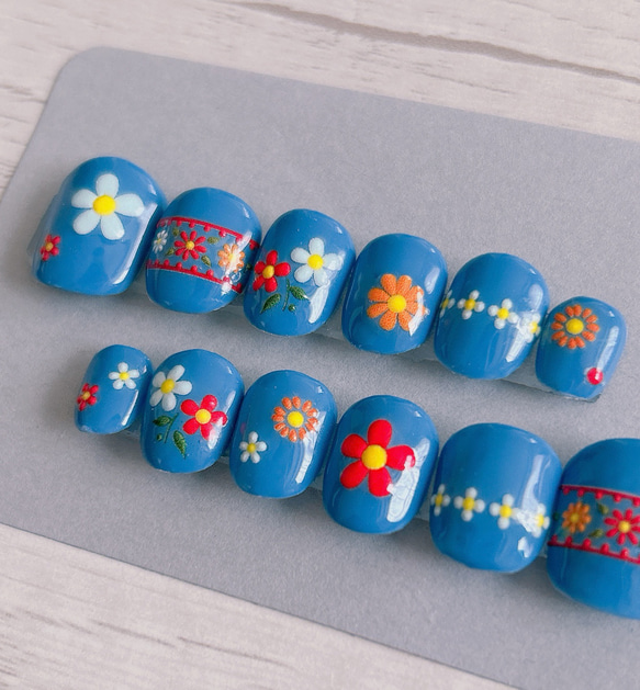 現品限り】お花ネイル ネイルチップ（つけ爪） シンデレラフィット3333  