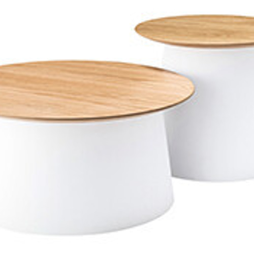 Sサイズ ラウンド ローテーブル サイドテーブル 木製天板 軽量 韓国