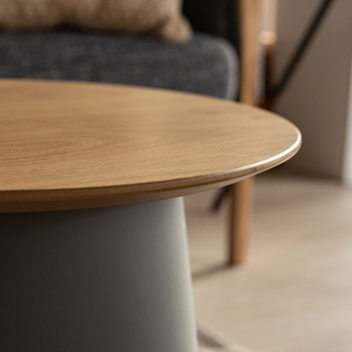 Sサイズ ラウンド ローテーブル サイドテーブル 木製天板 軽量 韓国