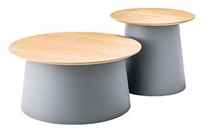 Lサイズ　ラウンド ローテーブル　サイドテーブル　木製天板　軽量 韓国インテリア 【AZM-SD-10053114】