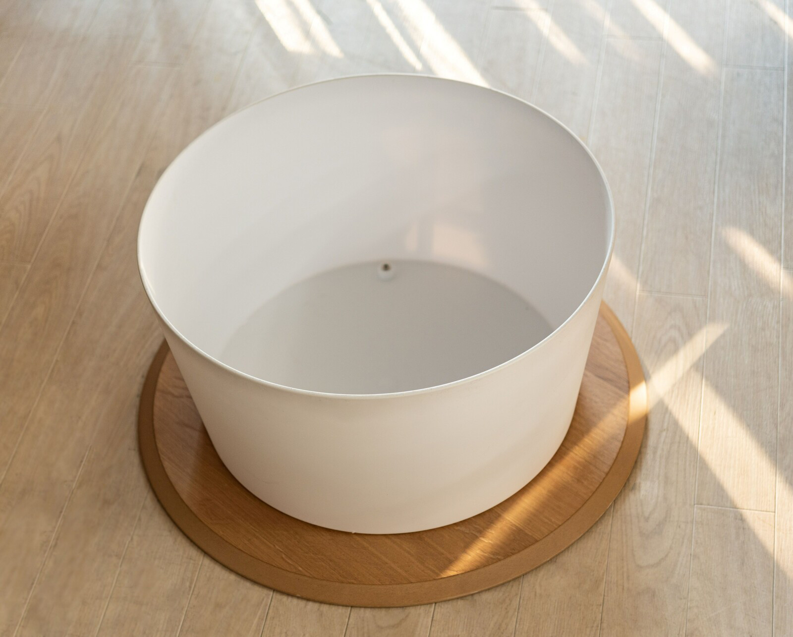 Lサイズ　ラウンド ローテーブル　サイドテーブル　木製天板　軽量 韓国インテリア 【AZM-SD-10053114】