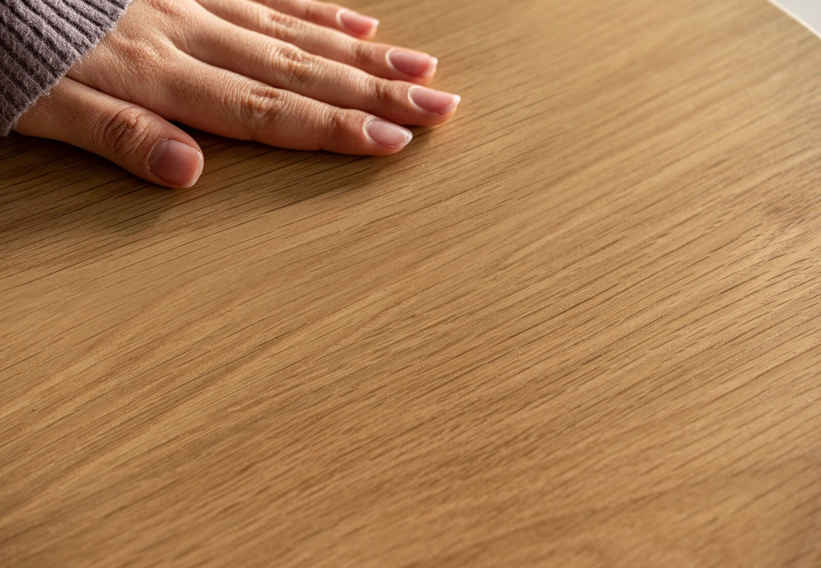 Lサイズ　ラウンド ローテーブル　サイドテーブル　木製天板　軽量 韓国インテリア 【AZM-SD-10053114】