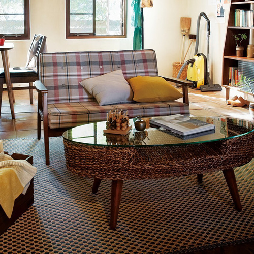 アジアン風ローテーブル センターテーブル コーヒーテーブル ガラス