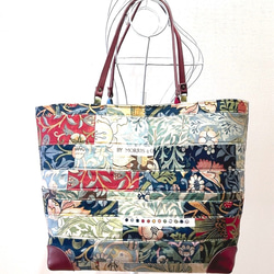 D ウィリアムモリス クリサンティマム がま口バック ハンドバッグ 小鳥  