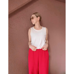 選擇你的長度❣️酷炫清涼❤️腰部修身藍色褲子❤️防紫外線速乾❤️有彈性又美觀的材質❤️亞麻混紡 第15張的照片